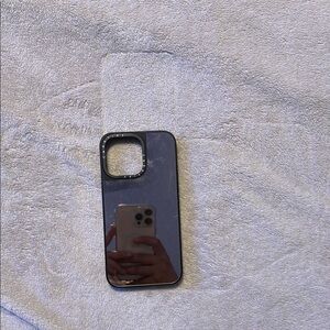 Black Phone Case with White Circle Design
